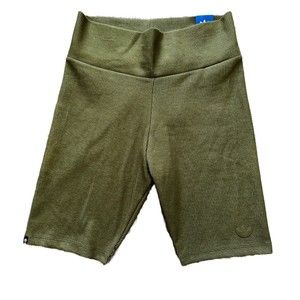 Adidas Outdoor Utility Short Leggings Olive Green Bike Shorts Womens Sz L